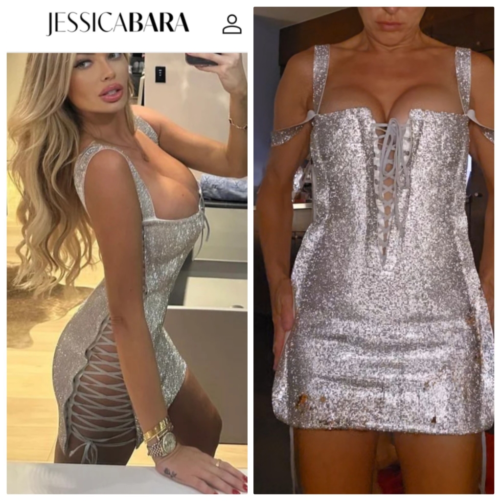Jessica Bara Stunning Y2k Soft Rhinestone Sparkle Corset Dress S